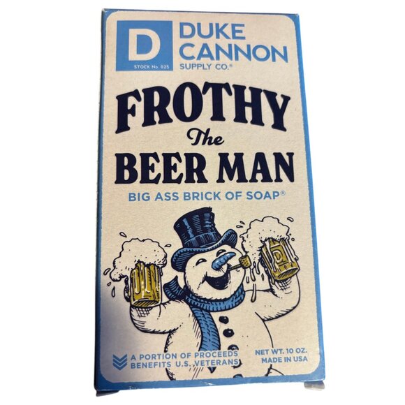 Duke Cannon Frothy The Beer Man Soap 10 Ounce Bar Sandalwood Scent - USA - Picture 3 of 7